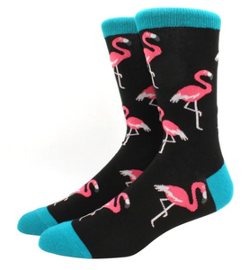 Pink Flamingo Novelty Socks
