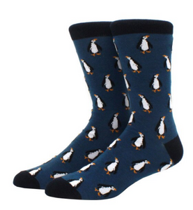 Penguin Dark Blue Novelty Socks
