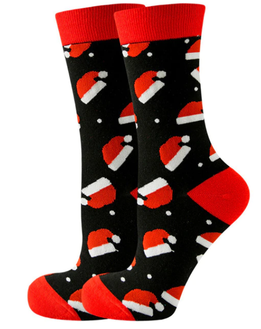 Santa Hat Christmas Novelty Socks