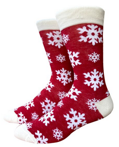 Snow Flake Christmas Novelty Socks