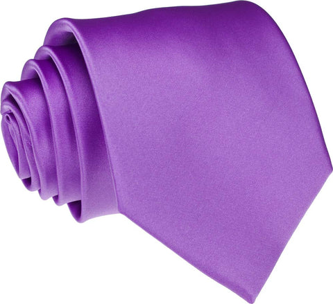 Lavender Plain Shiny Skinny Tie