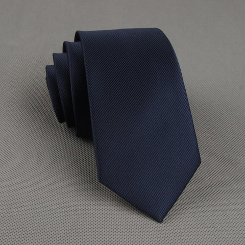 Navy Blue Textured Skinny Tie