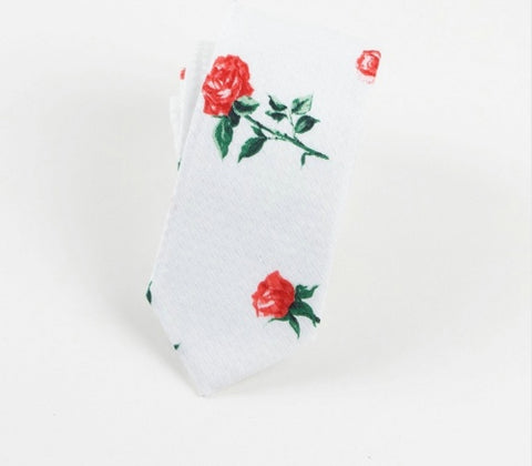 "Roses Are Red" Floral Skinny Tie