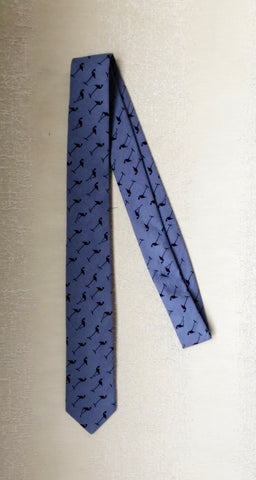 Flamingo Stamp Skinny Tie