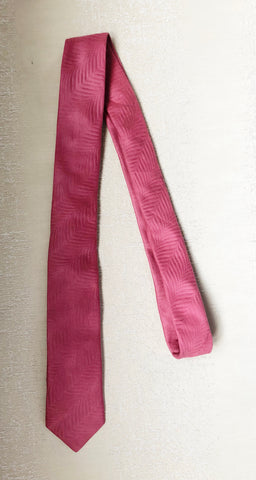 Pink Textured Skinny Tie