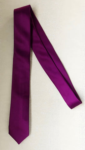 Magenta Satin Silk Skinny Tie