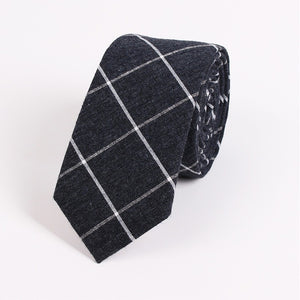 Window Pane Plaid Skinny Tie