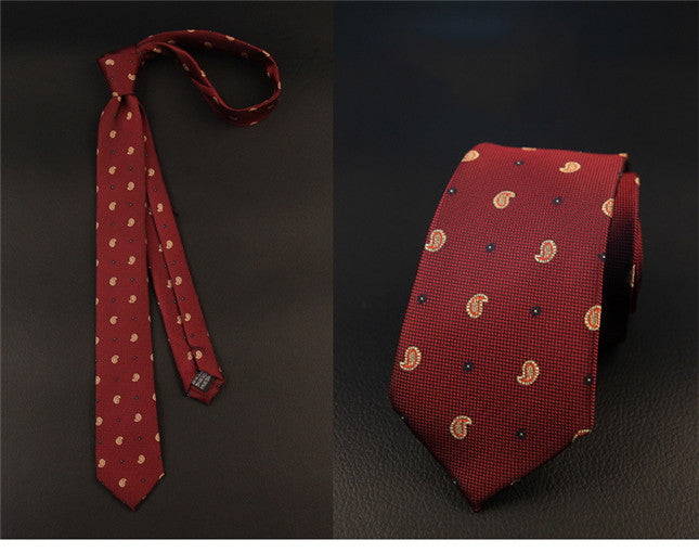 Mini Paisley Print Skinny Tie