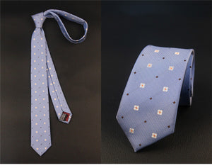 Geometry Flower Dotted Skinny Tie