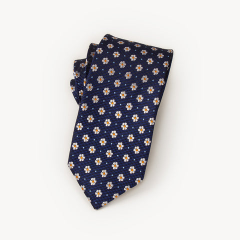 Geometric Flowers Skinny Tie