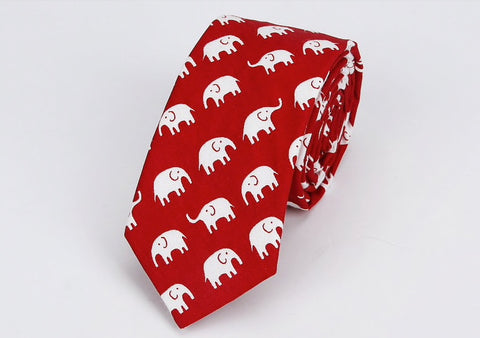 Let's get trunk together! Red Skinny Tie