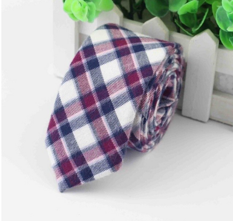 Plaid Skinny Tie