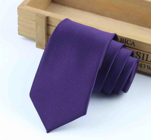 Dark Purple Textured Skinny Tie
