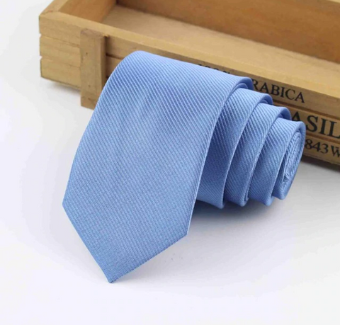Blue Textured Skinny Tie