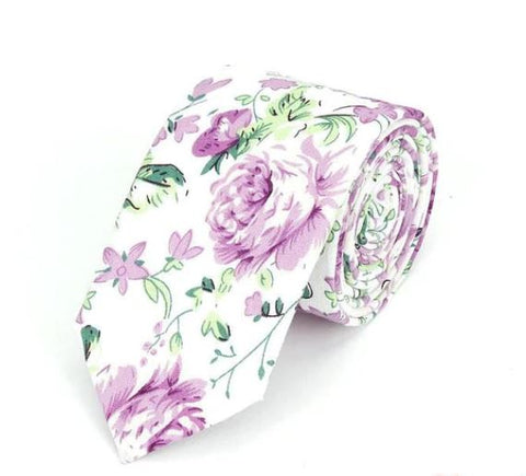 Floral Skinny Tie