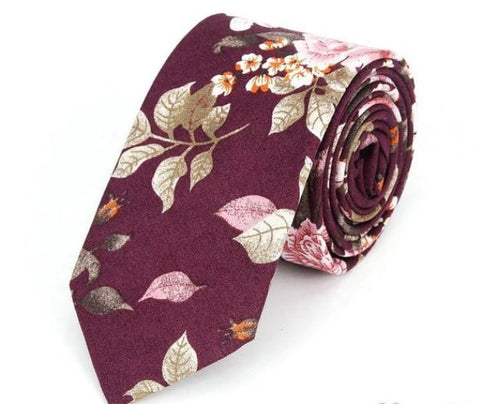 Floral Skinny Tie