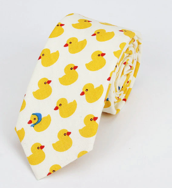 Quack You Up Rubber Duck Skinny Tie