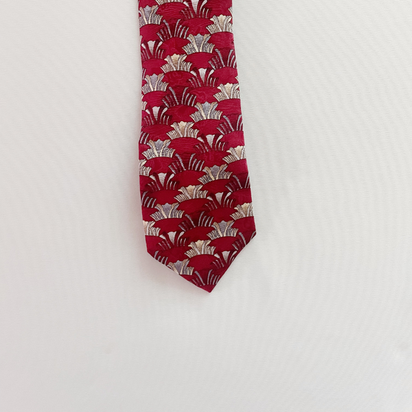Vintage Hay Sheef Red Paisley Silk Slim Tie