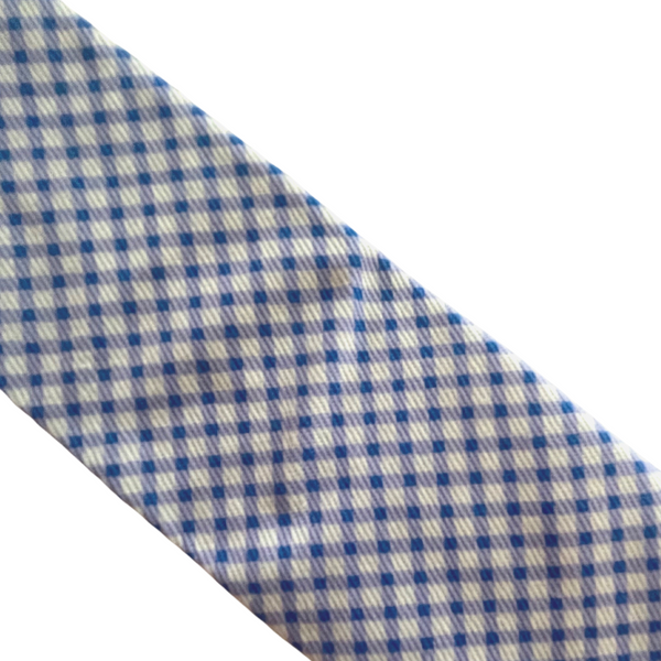Shades of Blue & Light Purple White Checkered Skinny Tie