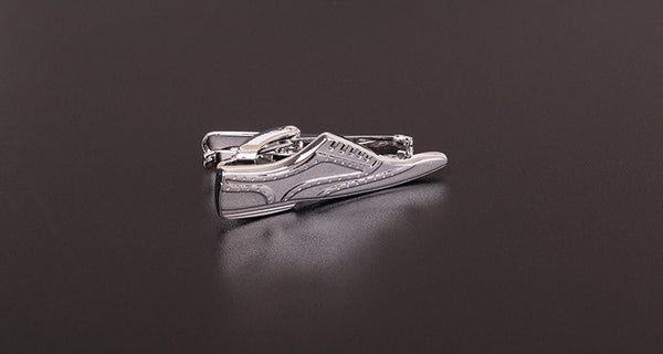 Silver Wingtip Tie Clip