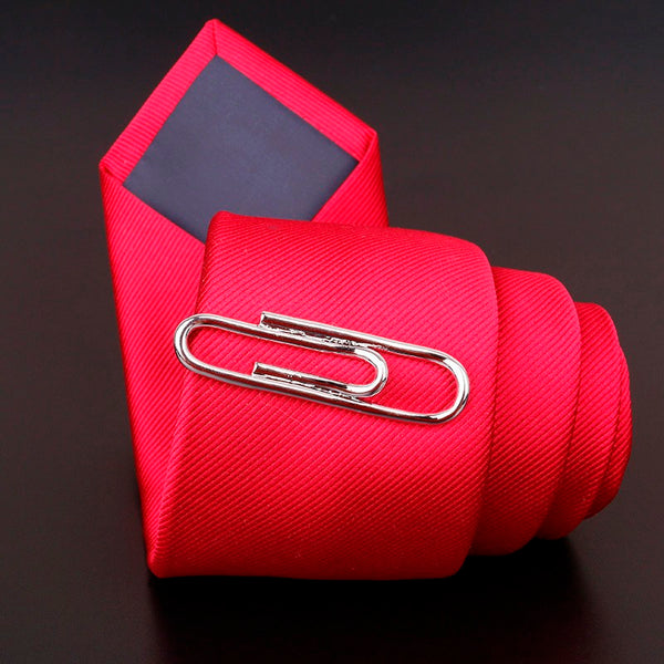 Silver Paper Clip Tie Clip