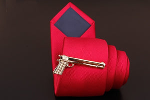 Gold Pistol Tie Clip