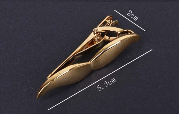 Silver Moustache Tie Clip