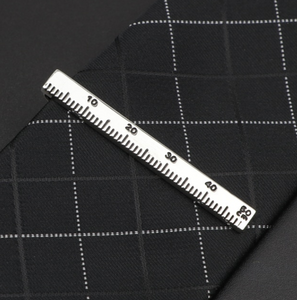 Silver Ruler Tie Clip