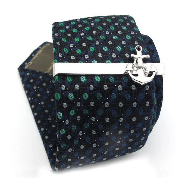 Silver Anchor Sailor Tie Clip