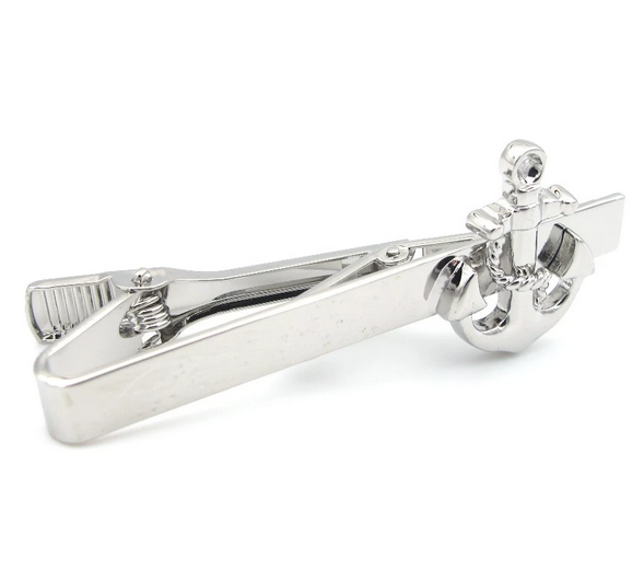 Silver Anchor Sailor Tie Clip