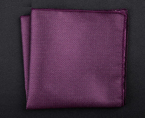 Sliver Specks on Purple Pocket Square