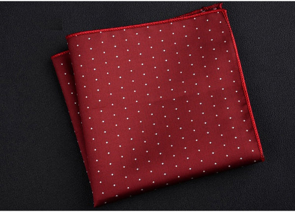 Wine Red Small Polka Dots Pocket Square