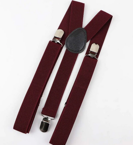 Wine Red Suspenders
