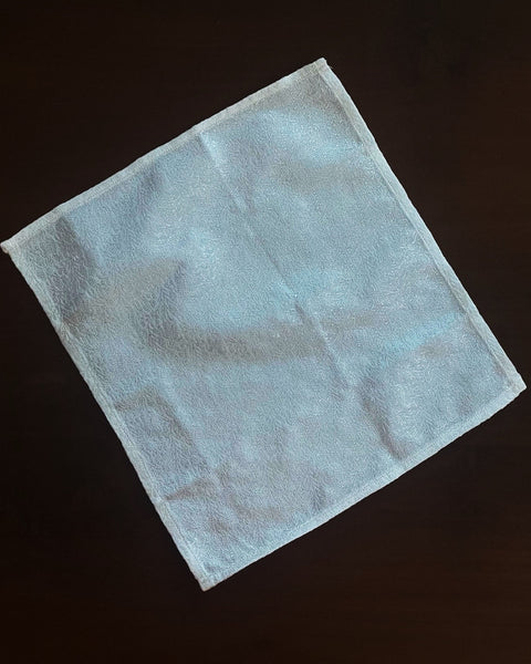 Groom's Luxury Subtle Filigree White Pocket Square