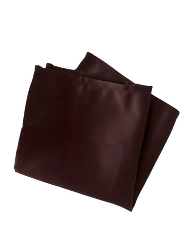 Dark Brown Solid Pocket Square