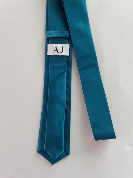 Teal Solid Skinny Tie