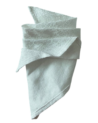Groom's Luxury Subtle Filigree White Pocket Square