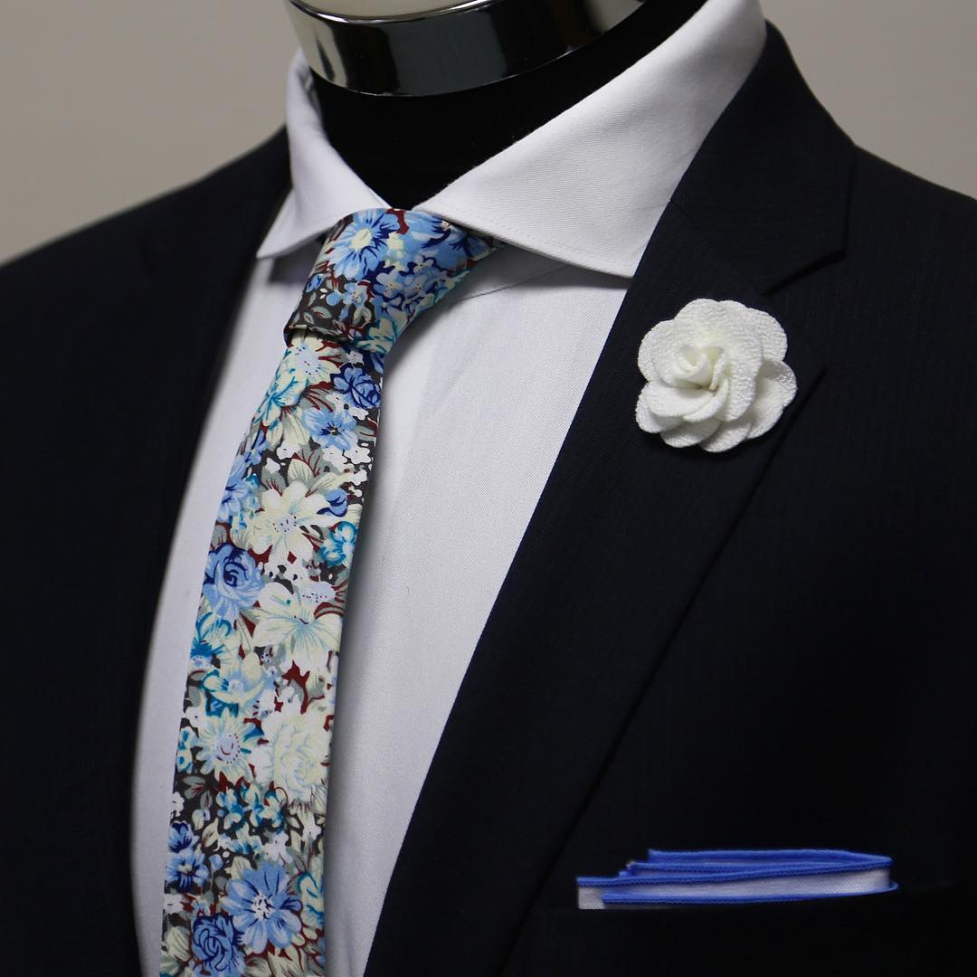 White Microfiber Lapel Pin