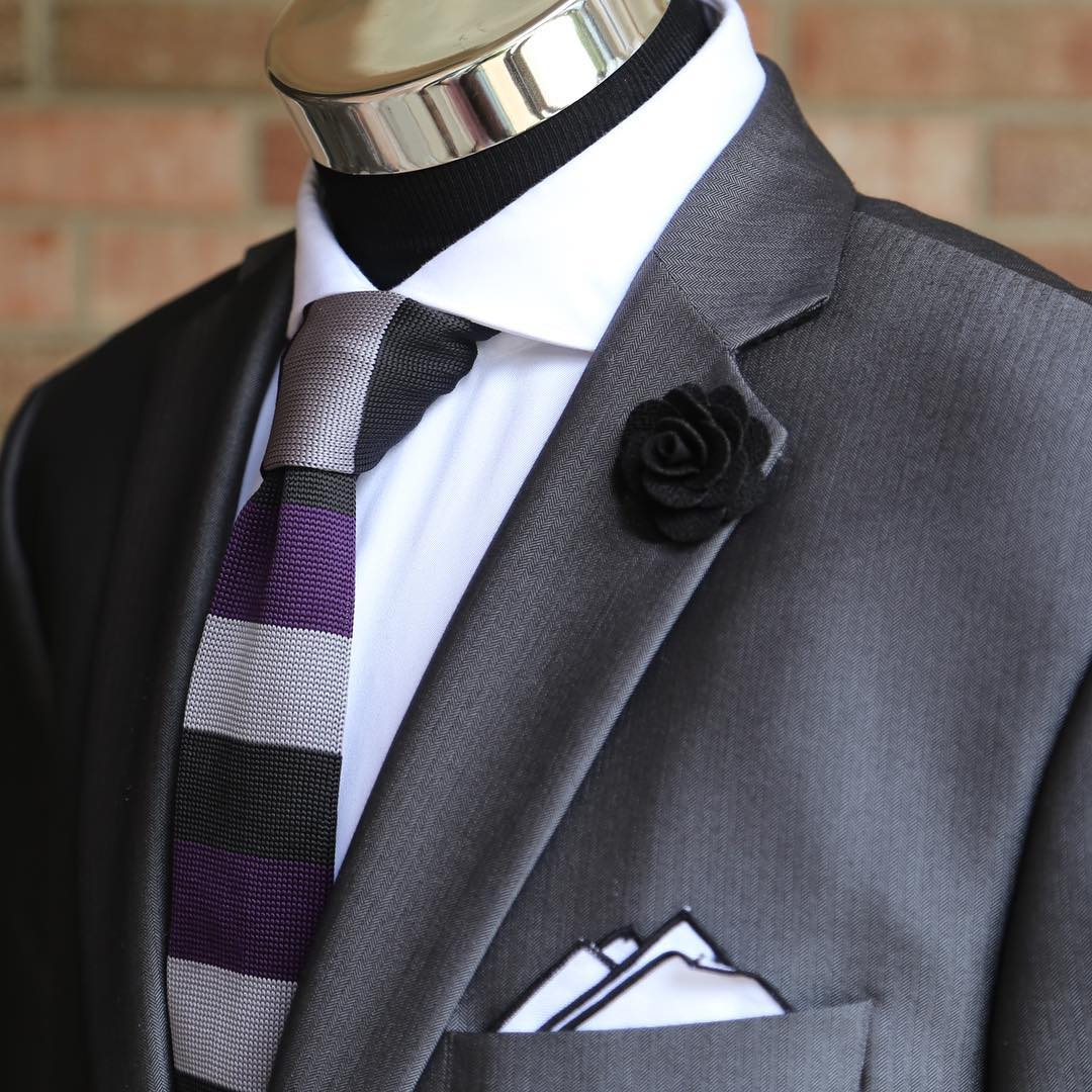 Black Microfiber Lapel Pin