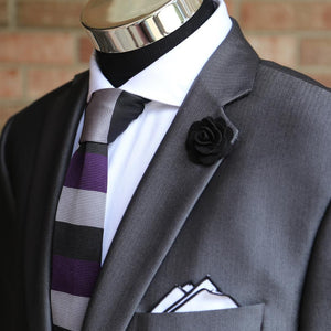 Black Microfiber Lapel Pin